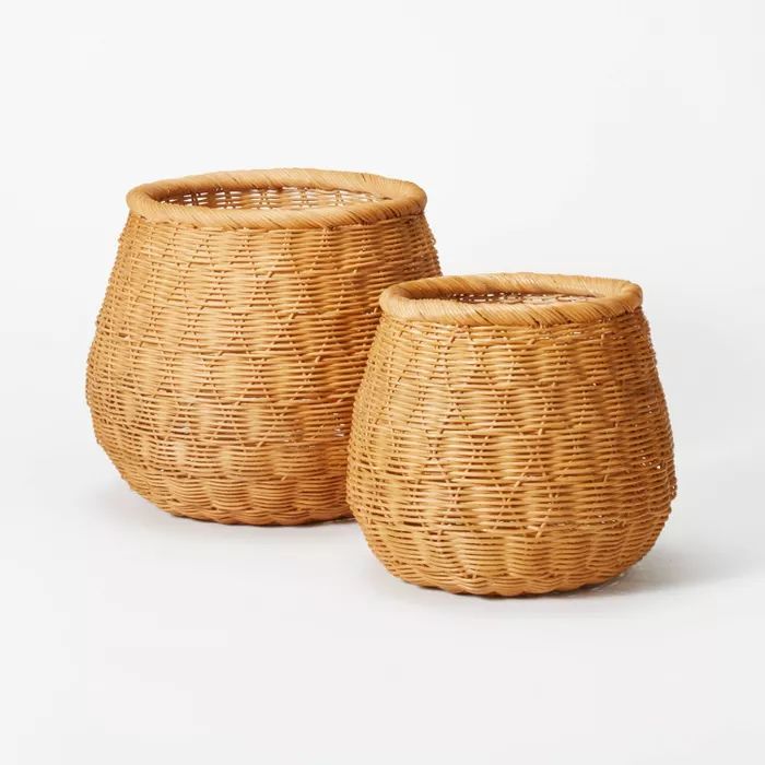 Small Light Woven Round Basket - Threshold™ designed with Studio McGee | Target