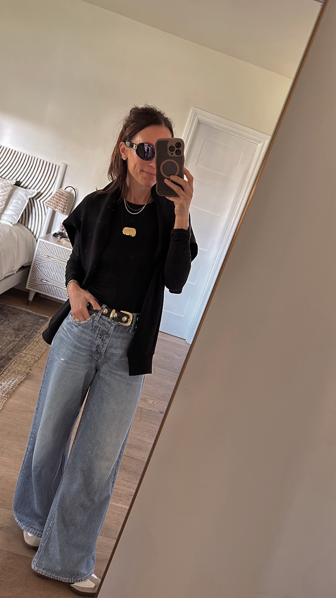 Today’s outfit from November’s capsule 
Belt is 40% off
Necklace is 25% off 
Jeans are 25% off 

#LTKOver40 #LTKPetite #LTKootd