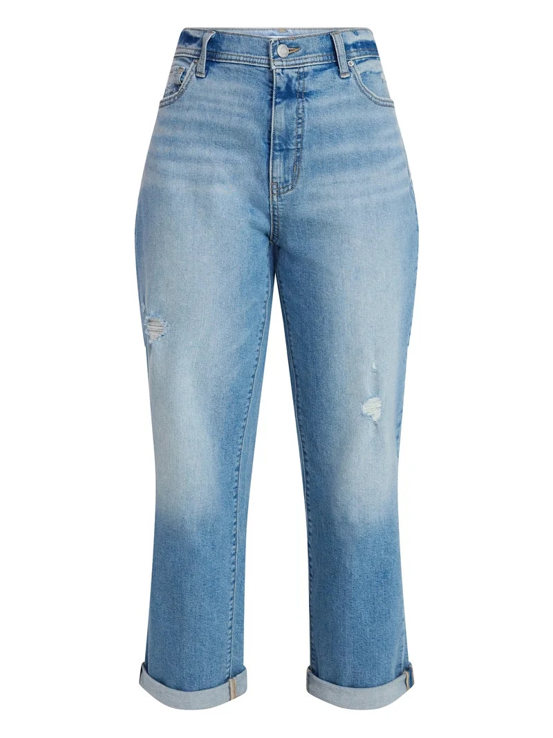 Time and Tru Women's Relaxed Boyfriend Jeans, 26" Inseam, Sizes 0-22 | Walmart (US)