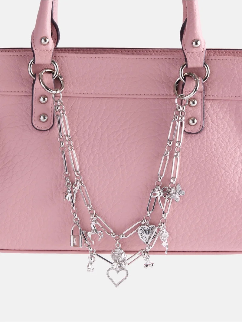 No Boundaries Women\u2019s Swag Chain Bag Charms, Silver Tone | Walmart (US)