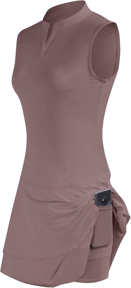 JACK SMITH Women Athletic Dresses with Shorts Sleeveless Golf Tennis Dress Pockets | Amazon (US)