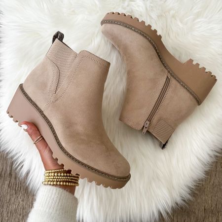 Taci Ankle Boots in light Taupe wearing size 8.5
