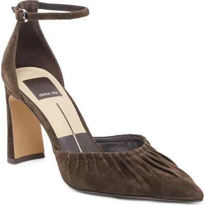 Dolce Vita Kylo Ankle Strap Pump in Ivory Satin at Nordstrom, Size 9 | Nordstrom