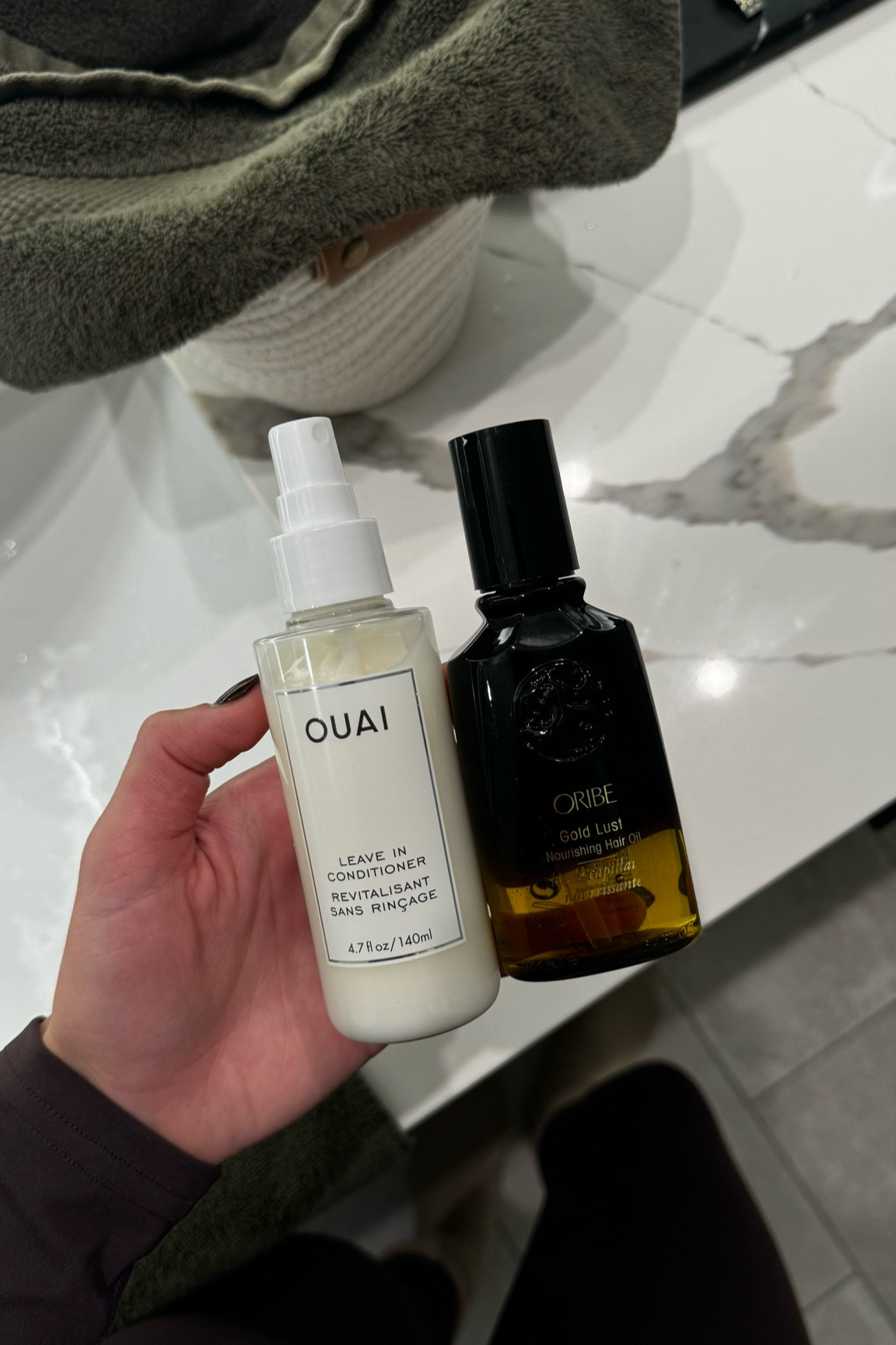 Post shower hair routine 