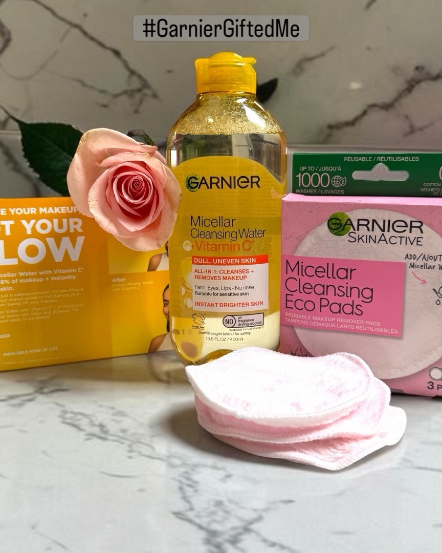 ✨ Remove your makeup, NOT YOUR GLOW 🍊💦 #GarnierGiftedMe #makeupremover #ecofriendlybeauty #micellarwater #vitaminc 

Thank you to @garnierusa for gifting me the combo Garnier Micellar Cleansing Water + Vitamin C and Garnier Micellar Cleansing Eco Pads 💛✨

🍊 Garnier Micellar Cleansing Water + Vitamin C
✨ Removes 99% of makeup
✨ Helps skin look brighter instantly
✨ Removes makeup, sunscreen, oil & impurities
✨ No harsh rubbing or irritation
✨ Leaves my skin soft, fresh & glowy
✨ No greasy residue or tight feeling

♻️ Garnier Micellar Cleansing Eco Pads
✨ Reusable microfiber cleansing pads
✨ Feel incredibly soft on my sensitive, acne-prone skin
✨ Help lift away makeup, sunscreen, oil & impurities
✨ No harsh rubbing or rinsing needed
✨ Easy to clean and reuse 🫧
✔️ Wash by hand with soap and water
✔️ Or toss them in the washing machine
❌ Just skip fabric softener

Even though I’m not exactly a spring chicken 😅✨ my skin still looks healthy, hydrated, soft, and radiant after cleansing with this fantastic duo.

#LTKselfcare #LTKBeauty