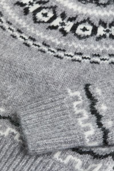 Jacquard-knit Sweater - Gray - Ladies | H&M US | H&M (US + CA)
