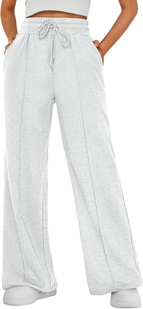 AUTOMET Womens Wide Leg Sweatpants Baggy Lounge Travel Pants Fall Fashion Outfits 2025 Winter Clo... | Amazon (US)