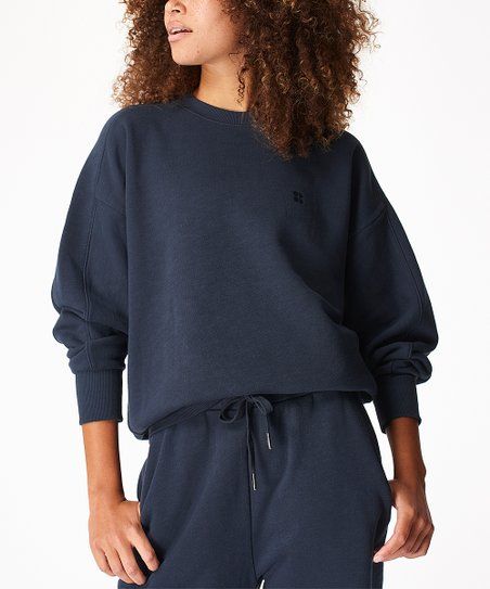 Sweaty Betty Navy Blue Essentials Sweatshirt - Women | Zulily