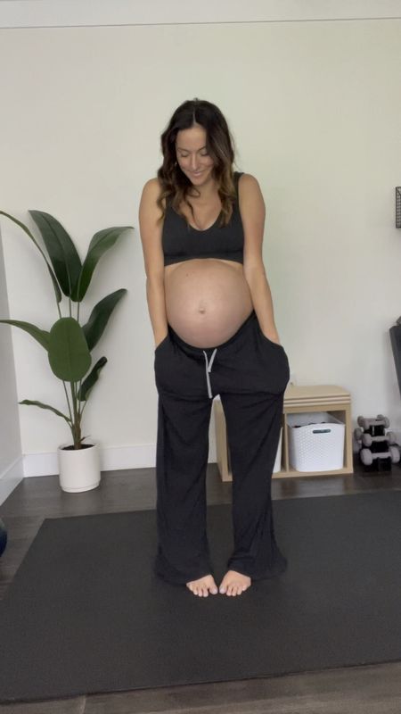 Coziest set! Save with code: KIMPERRY Love this bralette & wide leg lounge pants. I need them in every color wearing a small in both! Super stretchy for pregnancy bump 

#LTKbaby #LTKbump #LTKfitness