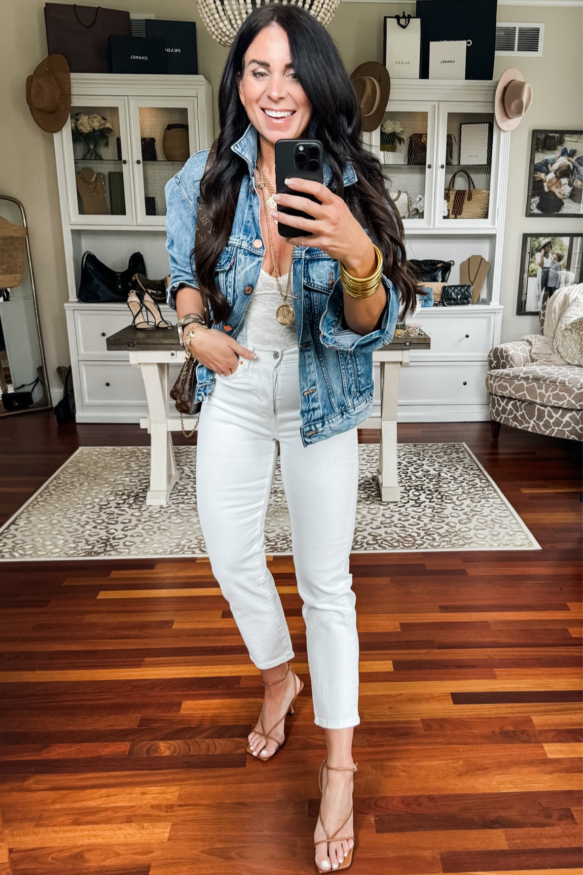 Pinsy shape wear wearing a medium 
27 in denim
Small jacket 

#LTKfindsunder100 #LTKstyletip #LTKSeasonal