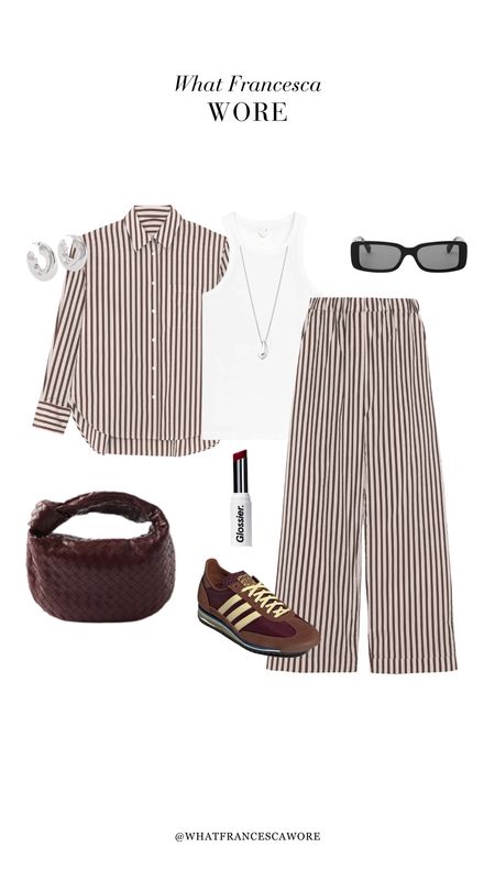 Styling my striped shirt and trousers set 🤎

#LTKuk #LTKsummer #LTKeurope