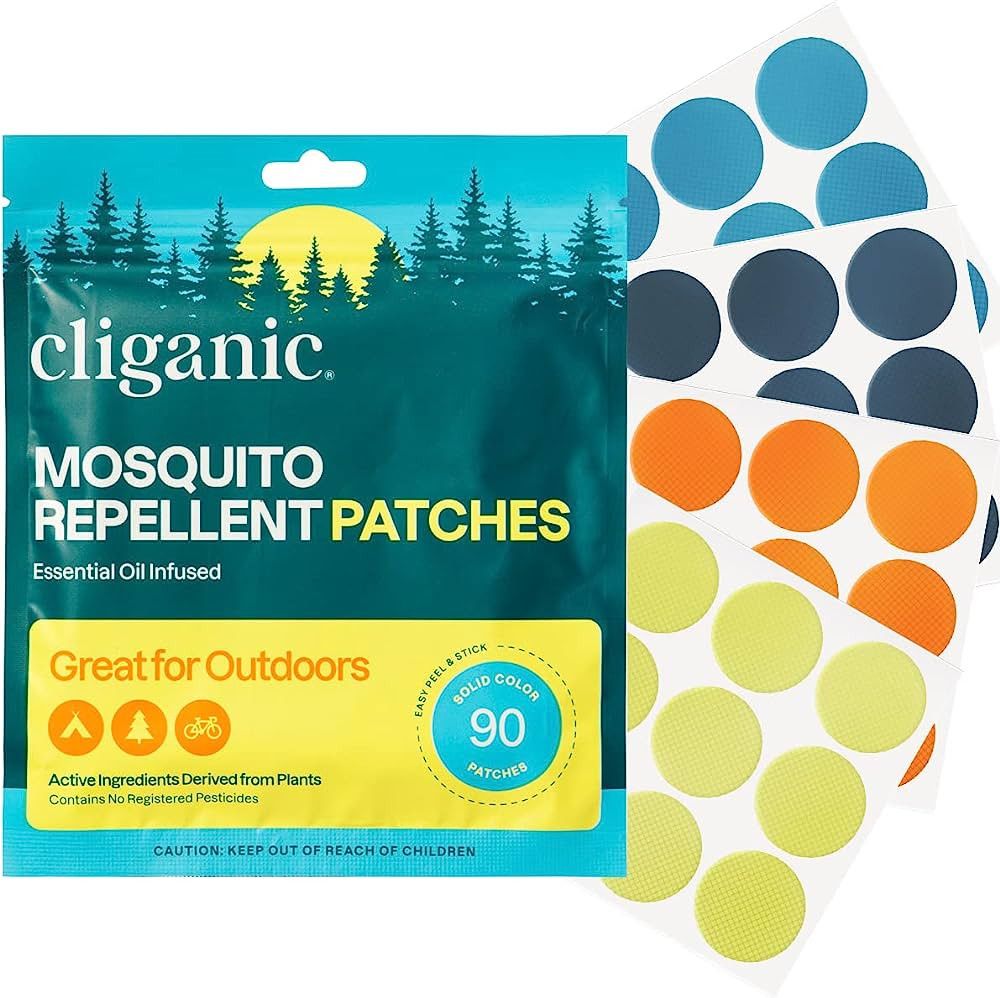 Cliganic Mosquito Repellent Stickers (90 Pack) - Patches for Kids & Adults, Natural DEET-Free, Ci... | Amazon (US)