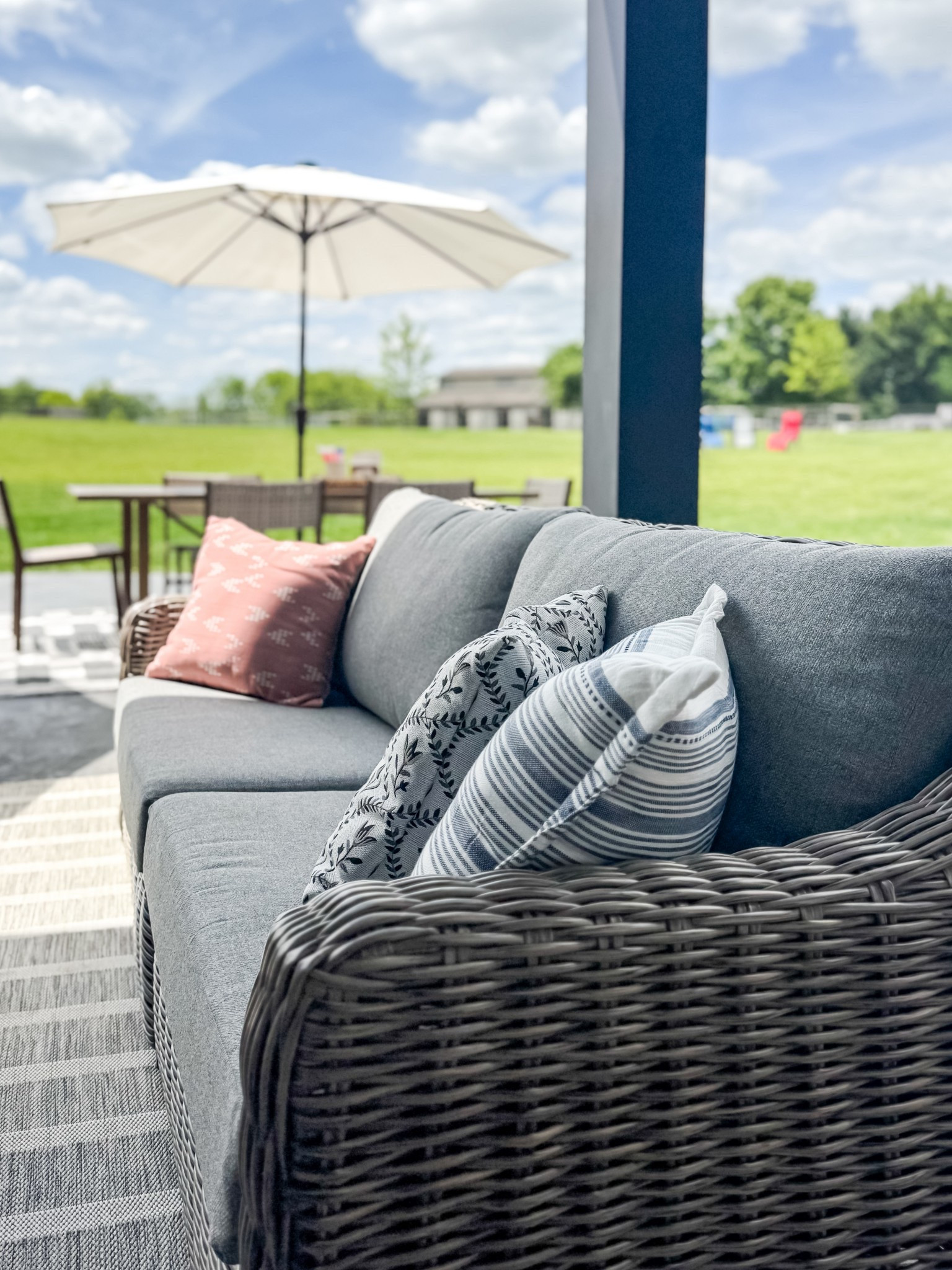 These couches from Walmart are viral for a reason!

They’re comfy, roomy, and have held up so well so far—even with kids jumping on them constantly. I kept things neutral and layered in some textured pillows for that cozy, pulled-together look.

This is where we hang out most afternoons when the weather’s nice.

Walmart patio furniture, outdoor living, backyard setup, summer patio decor, neutral outdoor furniture, comfortable outdoor seating, viral Walmart finds, outdoor hosting ideas, patio setup with kids

#LTKSummerEdit #LTKSeasonal #LTKHome