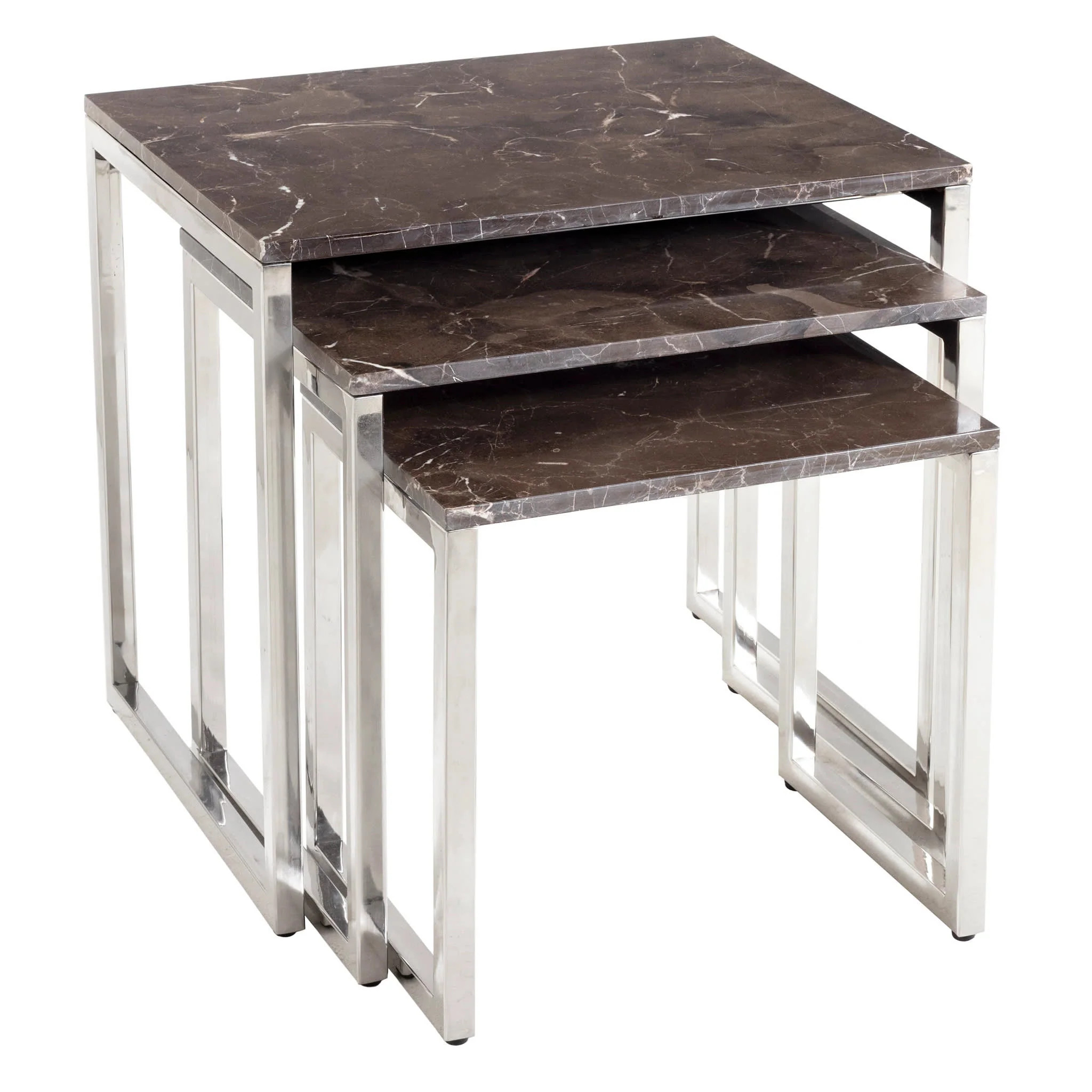 Trilogy Marble Nesting Tables/set Of 3 | Annie Selke