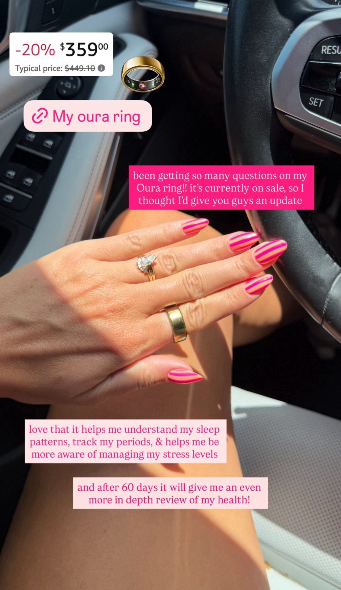 my oura ring is one of my fav investments!! 💕