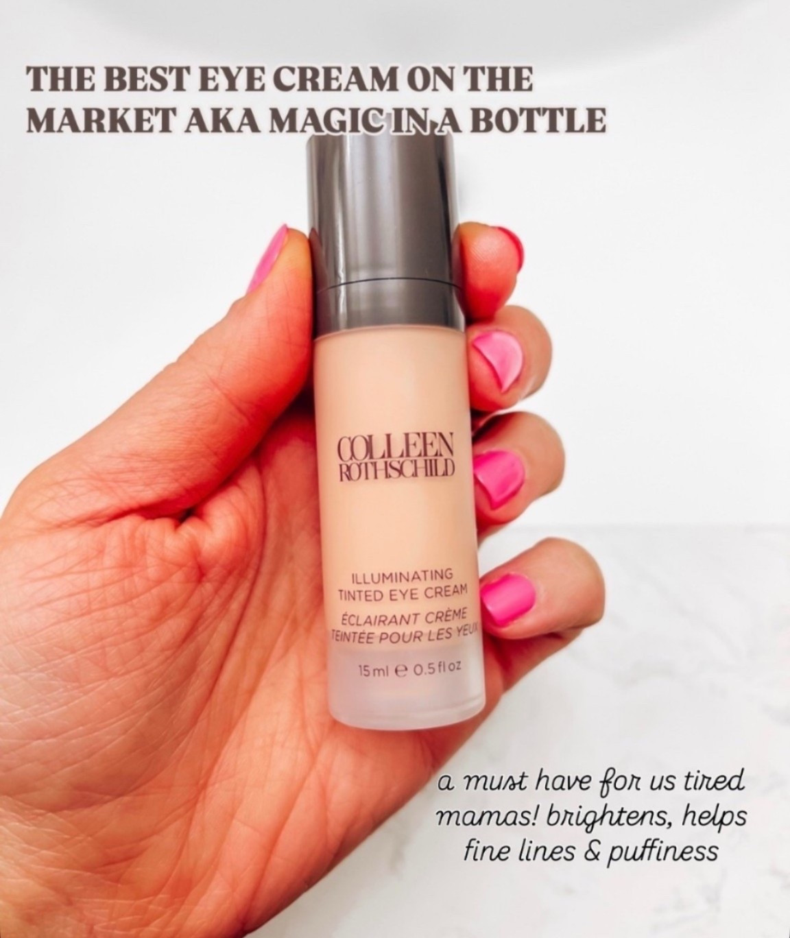 This eye cream is a must have!!! 13/10 recommend! I use this daily even on no makeup days, it helps hide those dark circles and brightens your under eyes so much!!! 

#LTKselfcare #LTKmomlife #LTKBeauty