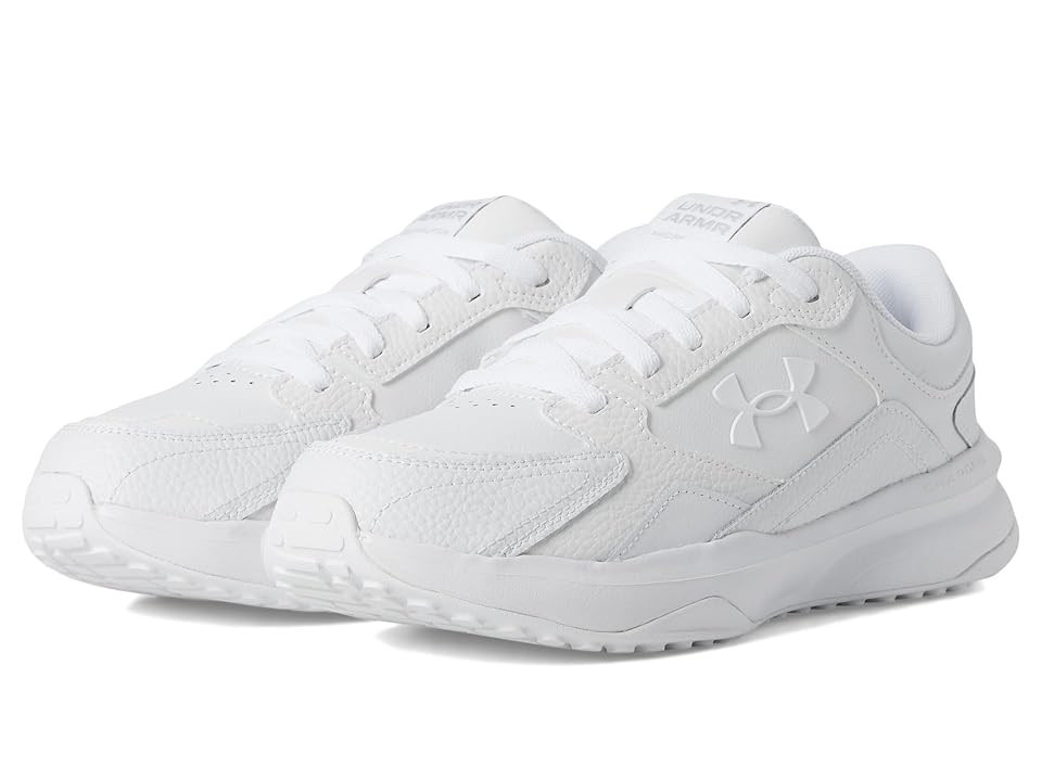 Under Armour Edge Leather Women's Shoes White/White/White : 9.5 B - Medium | Zappos