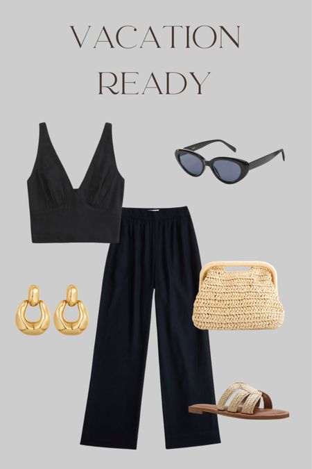 Love this matching linen set for vacation or cruising around in the summer! Effortlessly chic! 

Linen pants | linen top | bag | black sunglasses | gold earrings | affordable style 

#LTKfindsunder100 #LTKstyletip #LTKsalealert