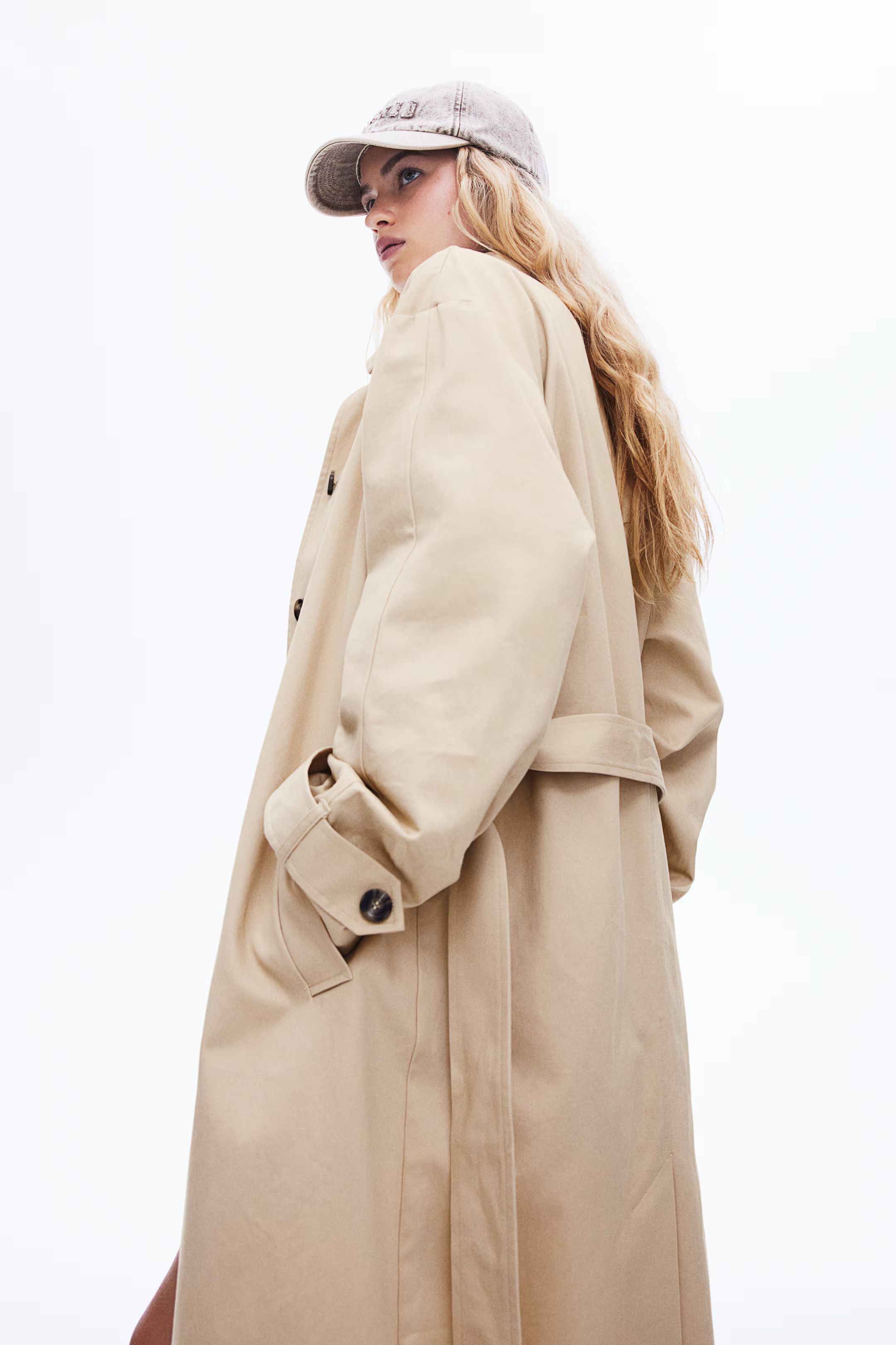 Single-breasted twill trench coat | H&M (UK, MY, IN, SG, PH, TW, HK)