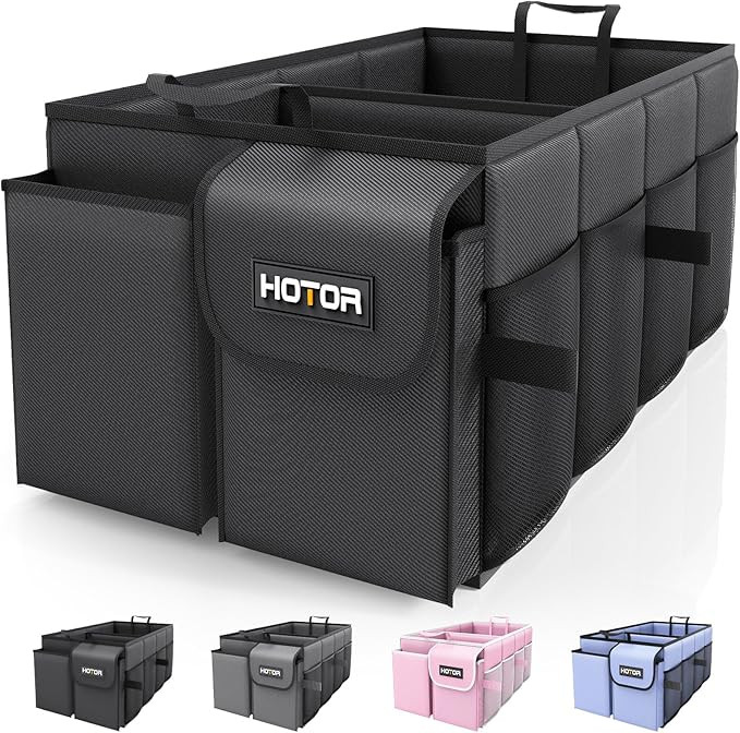 HOTOR Trunk Organizer - Car Organizer, Foldable Trunk organizer for SUVs & Sedans, Sturdy Car Org... | Amazon (US)