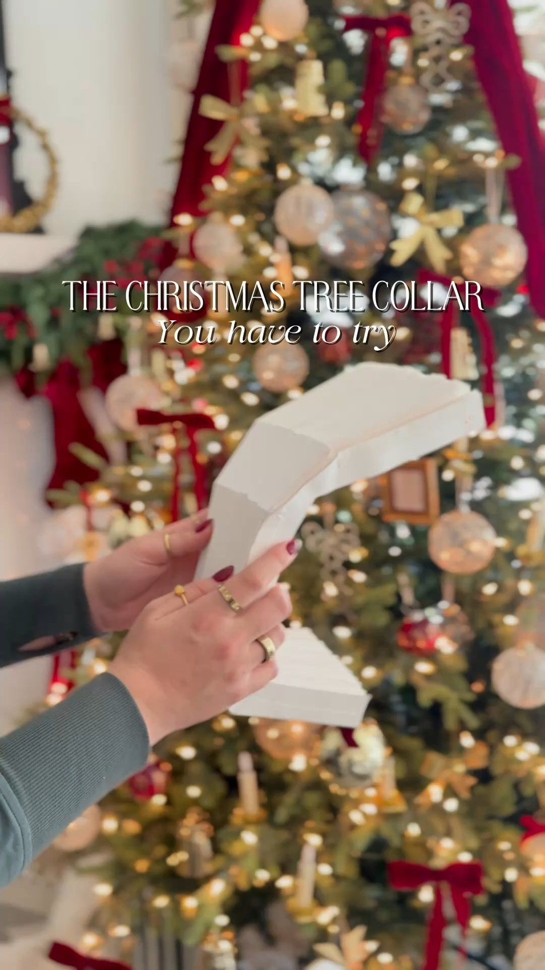 This Paper Christmas tree collar is so delicate and pretty!! Love how it elevates any tree

#LTKSeasonal #LTKHoliday #LTKHome