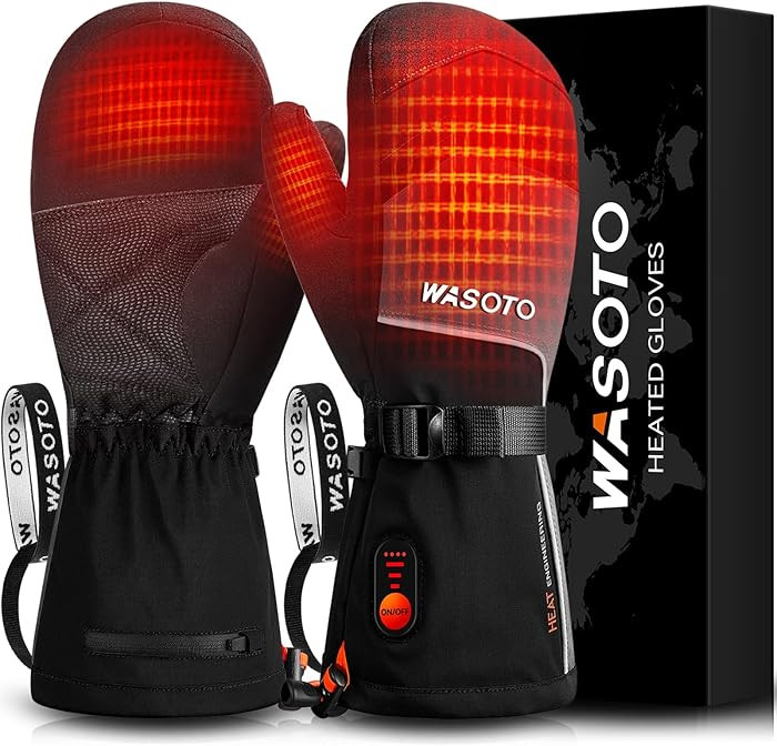 Heated Mittens Gloves for Women Men 7.4V 22.2WH Electric Rechargeable Waterproof Ski Gloves for W... | Amazon (US)