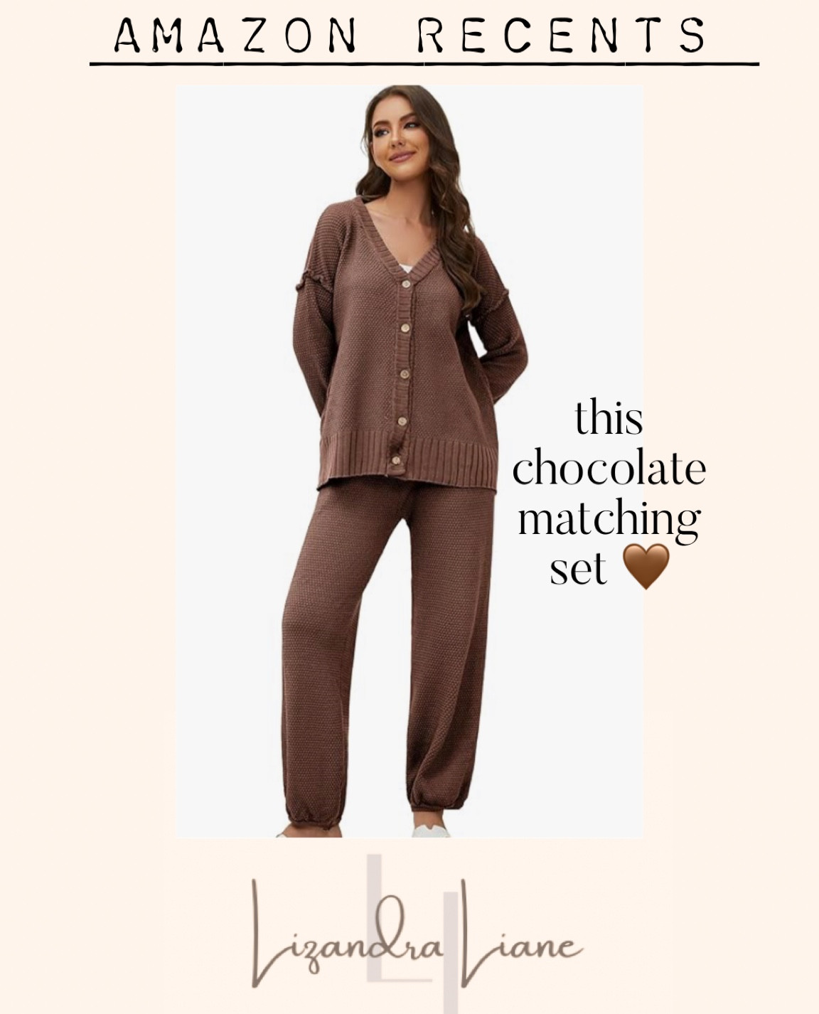 Cozy chocolate matching set from amazon, fall outfits, thanksgiving, travel outfit, amazon fashion, affordable style. Brown for fall! 

#LTKstyletip #LTKfindsunder50 #LTKtravel