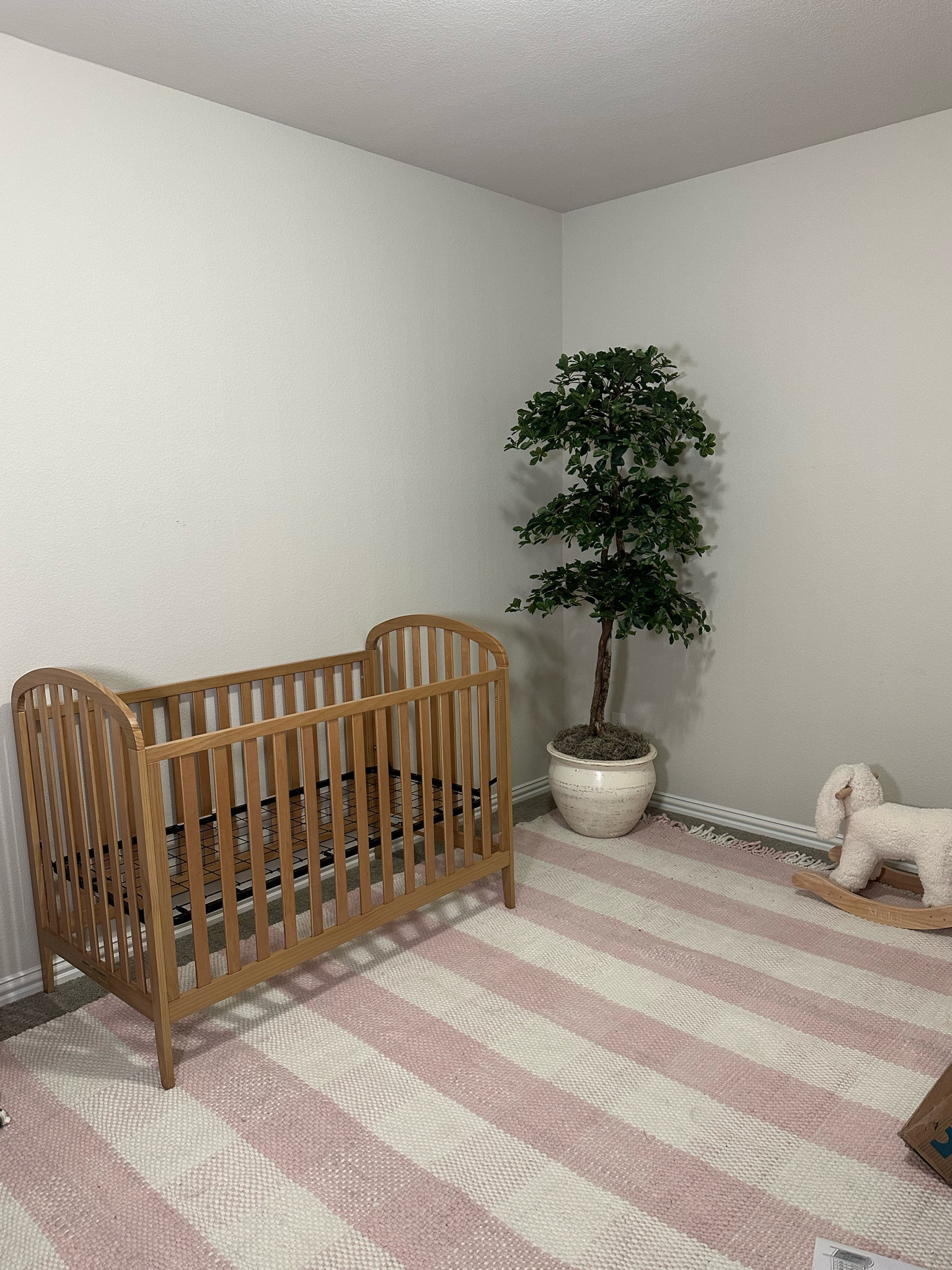 Baby girl nursery decor is coming together slowly but surely! We love her baby crib under $200 and faux tree🎀

#LTKBaby