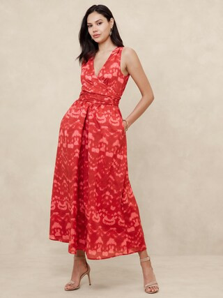 Voile Wrap-Waist Maxi Dress | Banana Republic Factory