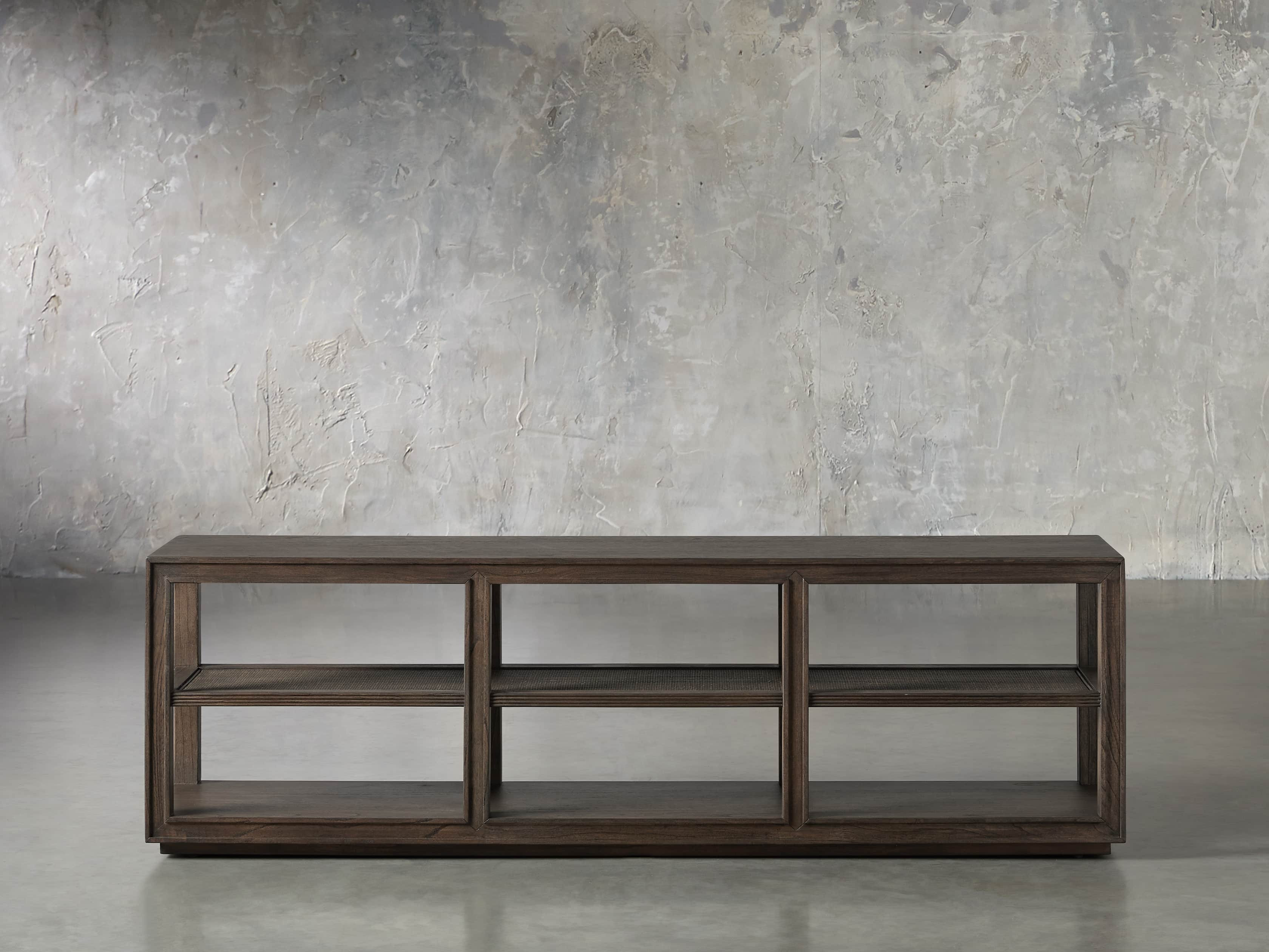 Pearson Cane Sofa Back Console Table in Bastian Brown | Arhaus