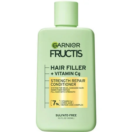 Garnier Fructis Hair Filler Strength Squeeze Repair Conditioner with Vitamin Cg, 10.1 fl oz | Walmart (US)