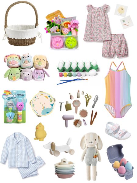 What’s going in my kids easter baskets - the best easter basket stuffers. Squishmallows, spring pajamas, swimsuits, silicone toys, bubbles, and the best waterproof sandals. 

#LTKSeasonal #LTKbaby #LTKkids