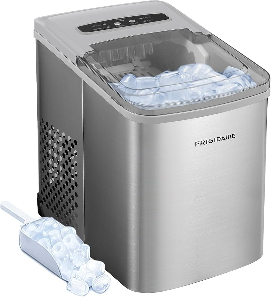 Frigidaire Countertop Ice Maker, Compact Machine, 26 lbs per day, Stainless | Amazon (US)