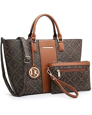 Dasein Two Tone Purses and Handbags for Women Tote Bags with Matching Wallet and Shoulder Strap | Amazon (US)