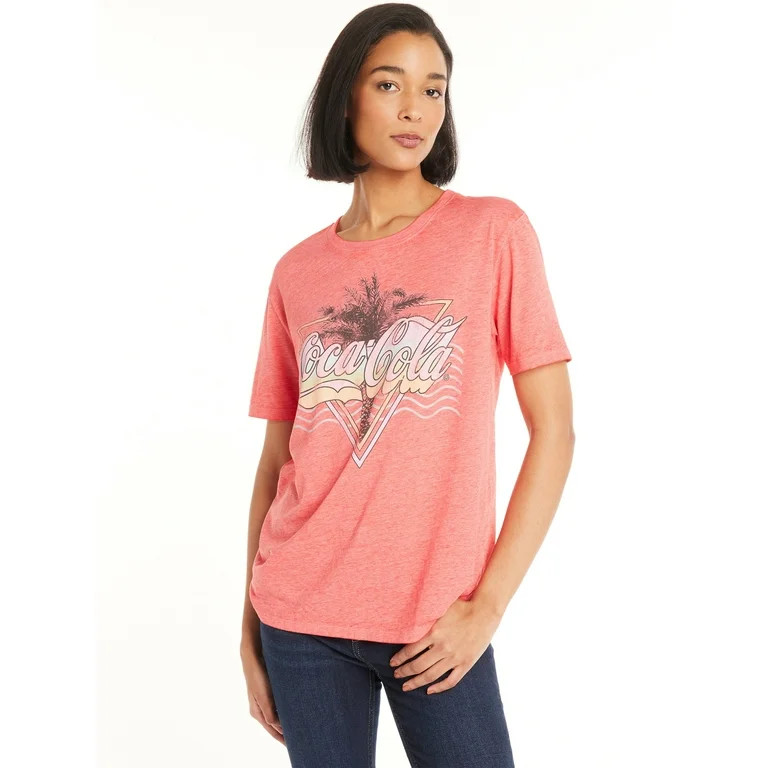 Time and Tru Women's Coca Cola Graphic Print T-Shirt, Sizes XS-XXXL | Walmart (US)