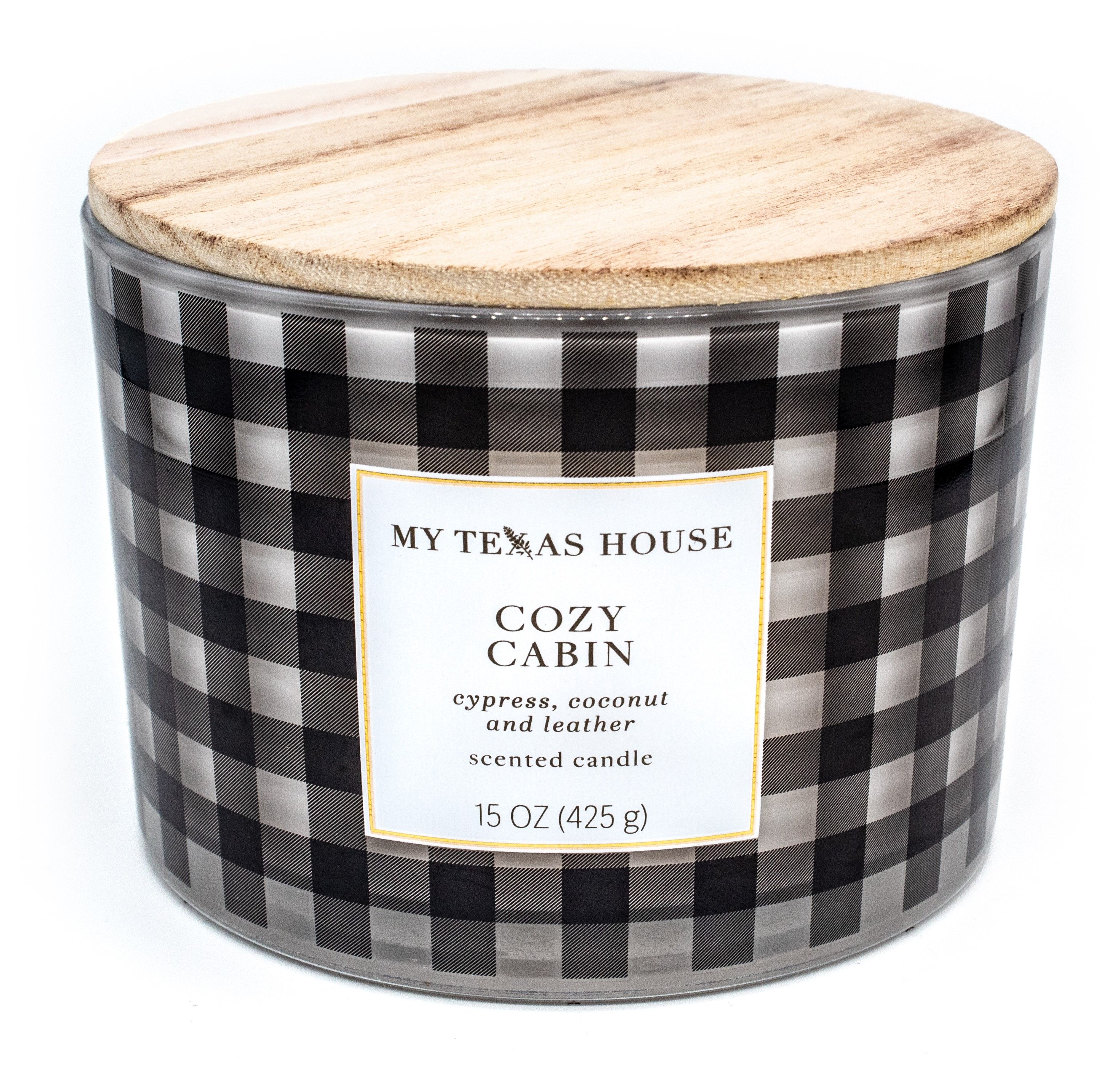 My Texas House, Cozy Cabin 3-wick Candle, 15oz with 35-40 hr Burn Time - Walmart.com | Walmart (US)