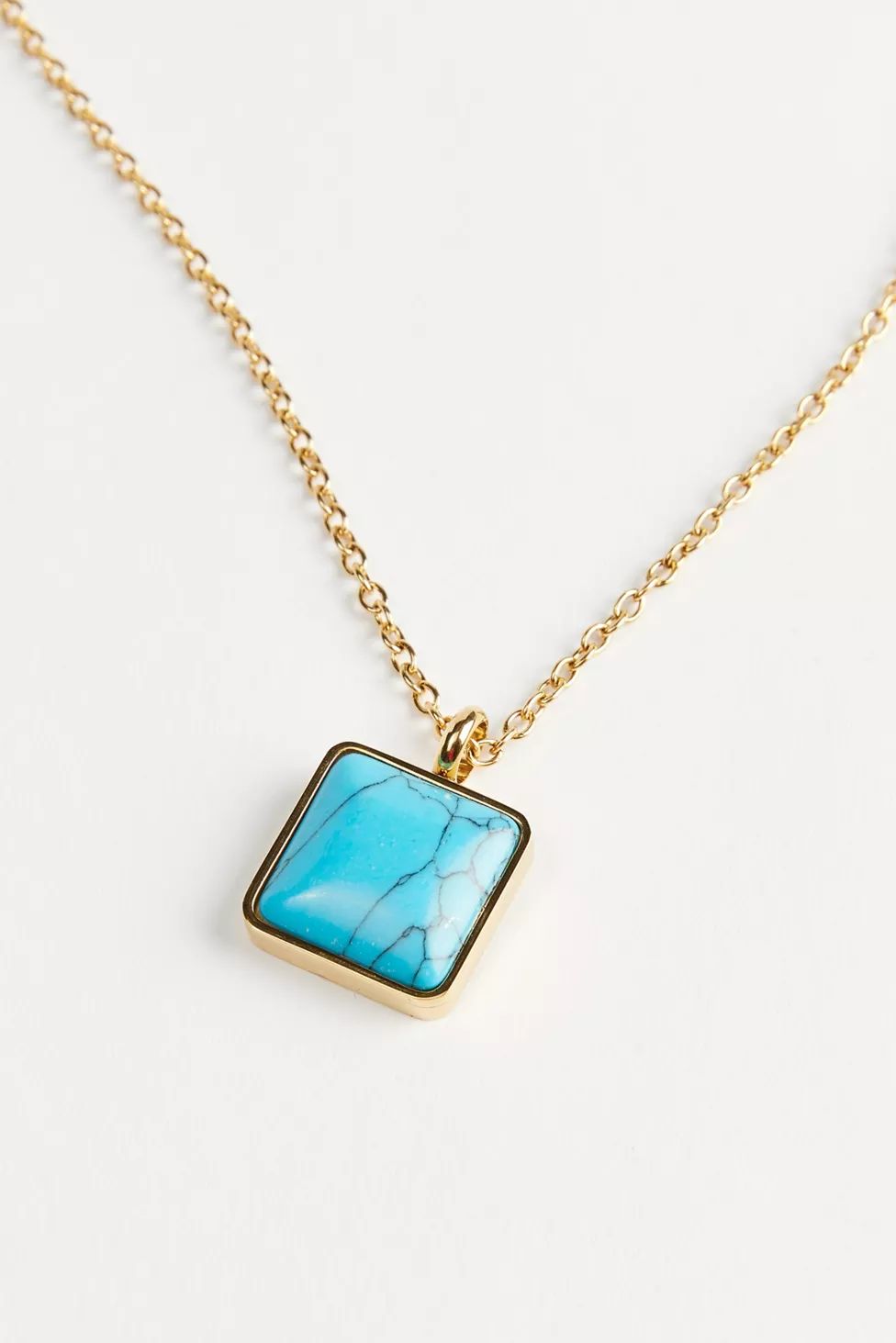 Turquoise Pendant Necklace | Urban Outfitters (US and RoW)