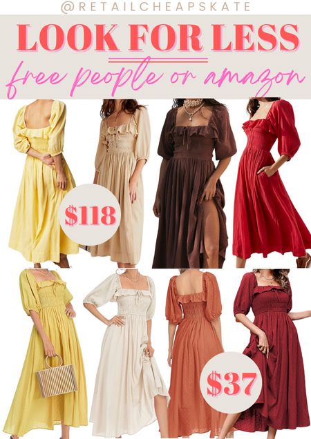 Look for Less - Free People oasis midi dress Vs Amazon. Save vs splurge 

#LTKunder50 #LTKstyletip
