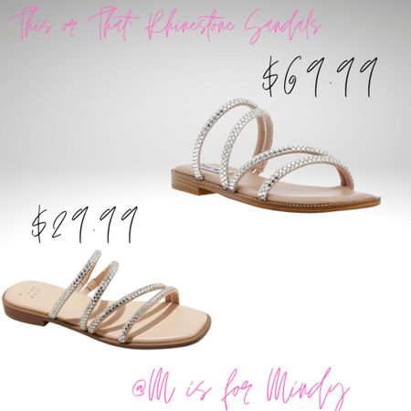 Here’s a This or That gun on a Monday!!  I have the Steve Madden statue sandals and LOVE.  These Target dupes are a budget friendly option!!

#LTKstyletip #LTKshoecrush #LTKunder100