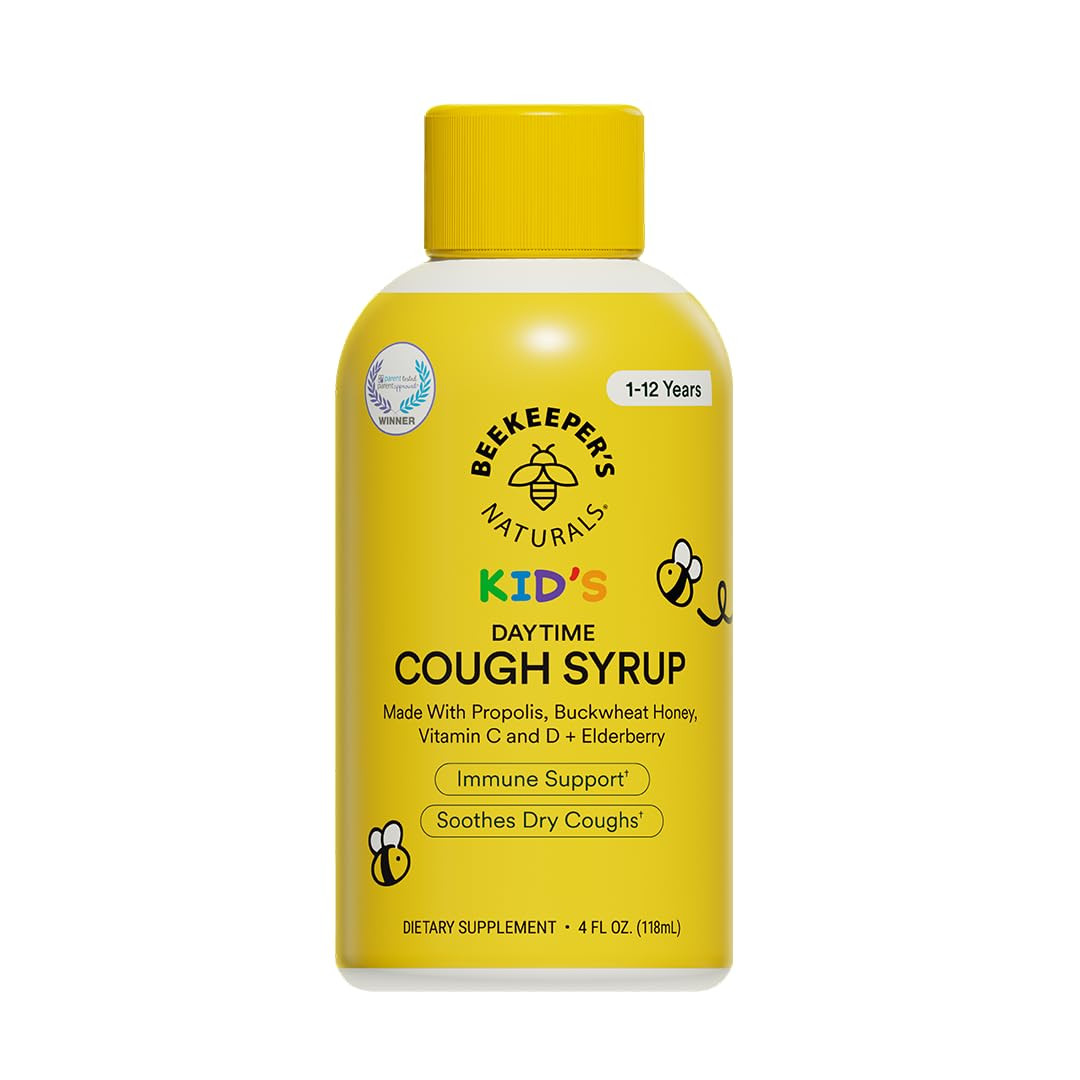 Beekeeper's Naturals Propolis Honey Cough Syrup Daytime for Kids Immune Support with Elderberry, ... | Amazon (US)