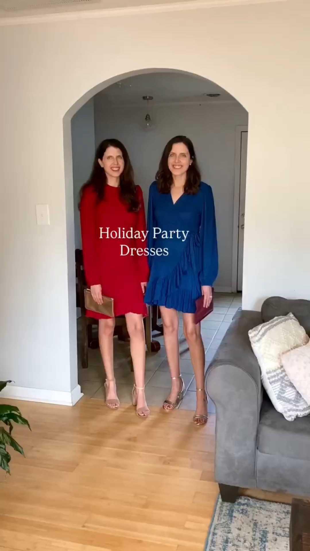 Holiday party outfits ❤️ love the crinkle and sheen of fabric of this red and blue dress 

#LTKHoliday #LTKSeasonal #LTKFindsUnder50