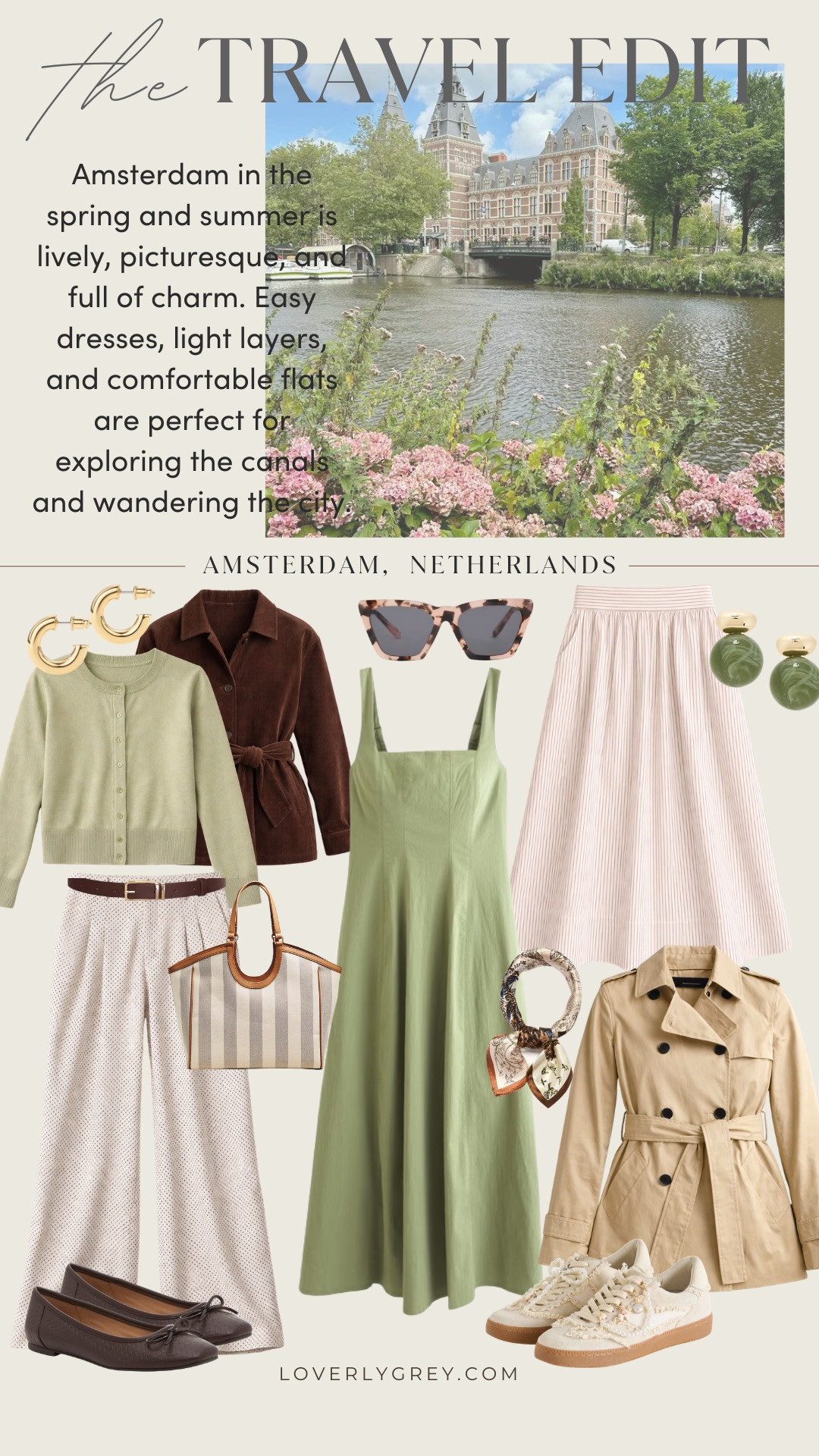 Amsterdam is so pretty in the spring and summer- tulip season is so beautiful! With the chilly temperatures still around, layering is essential for staying practical and chic in your travel look.

Loverly grey, amsterdam outfit ideas, european style, spring outfit inspo, euro summer fashion 

 #LTKSeasonal #LTKTravel