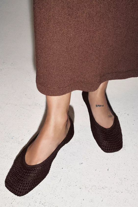 BRAIDED BALLET FLATS | Zara UK