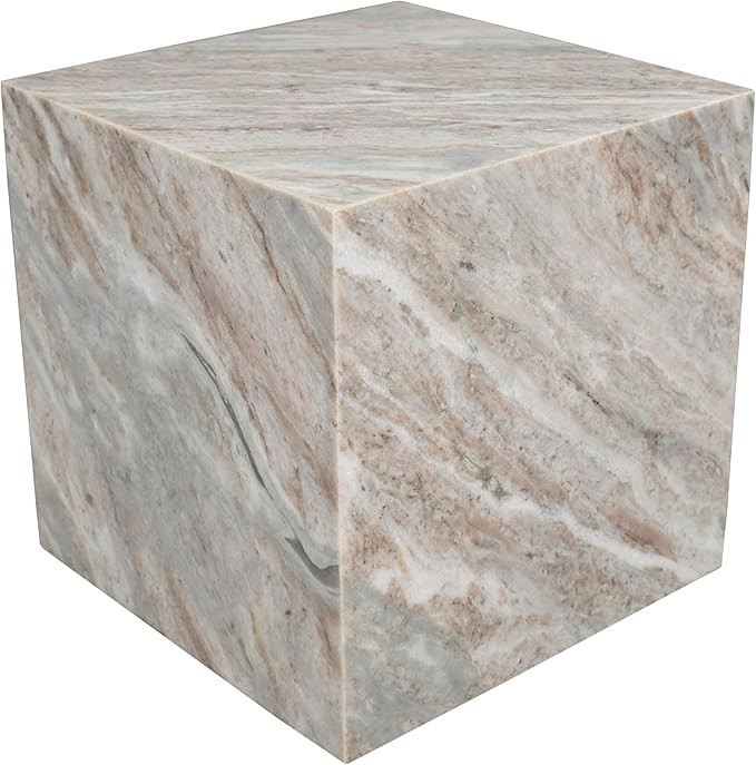 JONATHAN Y MTB1101A Felix 15" Contemporary Natural Marble Handmade Cube End Table for Living Room... | Amazon (US)