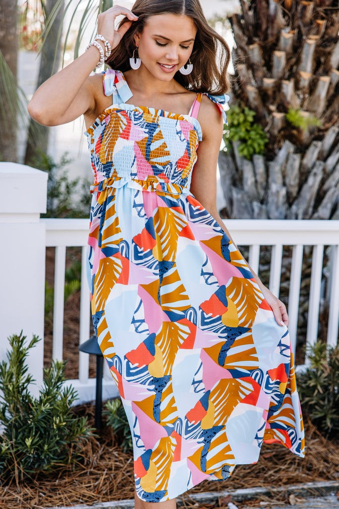 Can't Contain It Yellow Floral Midi Dress | The Mint Julep Boutique