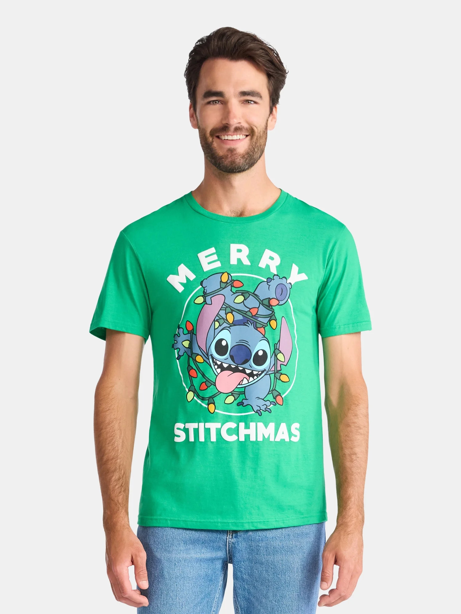 Stitchmas Men's and Big Men's Holiday Graphic Tee, Sizes S-3XL | Walmart (US)