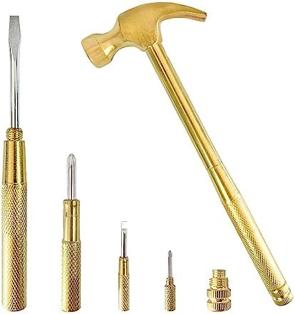 Small Hammer Metal Hammer & Screwdriver, 6 in 1Multitool Camping Hammer Set Screwdriver Tools (Go... | Amazon (US)