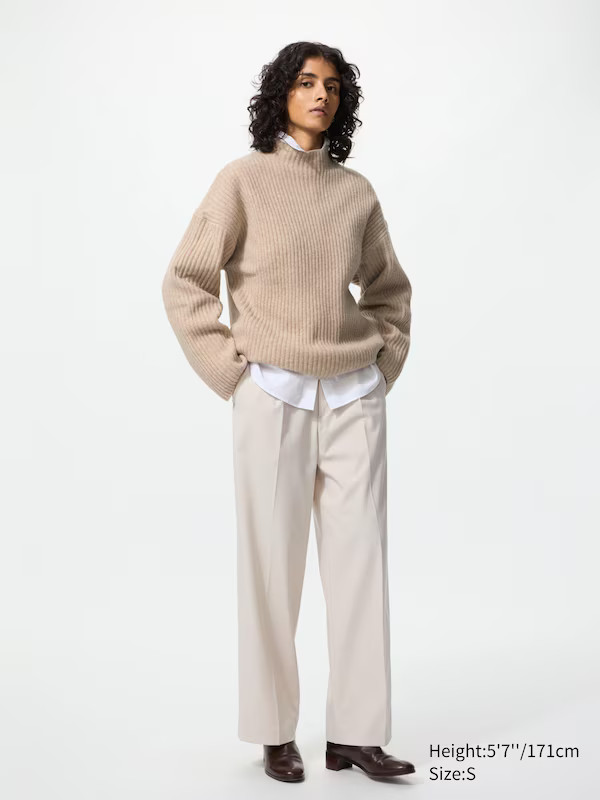 Pleated Wide Trousers | UNIQLO (UK)