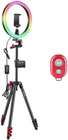 Neewer 12-inch RGB Ring Light Selfie Light Ring with Tripod Stand & Phone Holder, Infrared Remote... | Amazon (US)