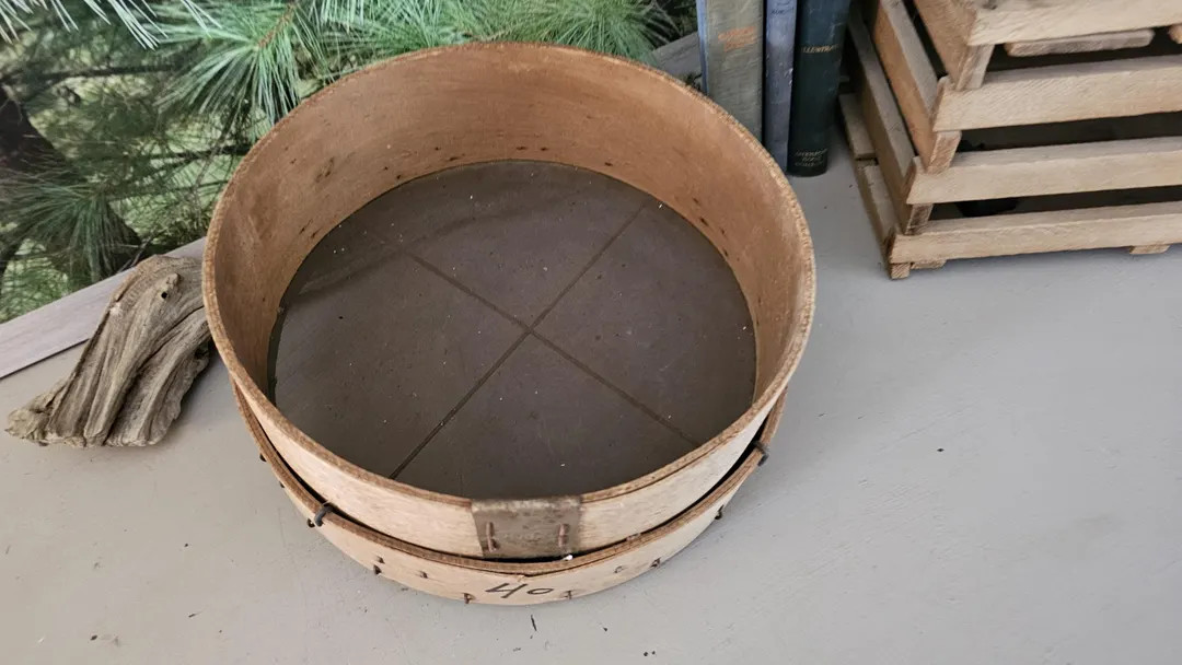 Small Round Antique Bentwood TRI-PLY Grain Sifter Fine Mesh Screen Farmhouse Sifter #4540 - Etsy | Etsy (US)
